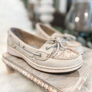 Sperry Top-Sider Angelfish Ivory Eyelet Boatshoes Size 6.5
